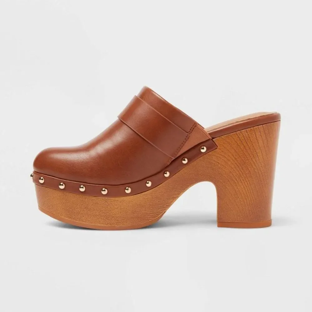 Women’s Sedona Heels with Memory Foam Insole – Universal Thread Brown 9